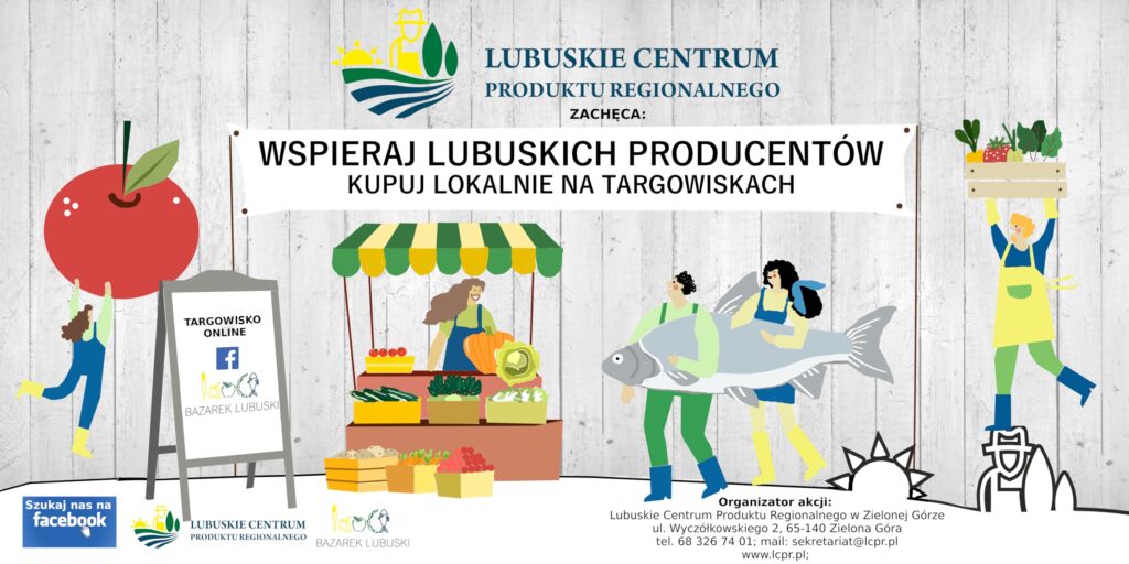 baner reklamowy lubuskiego centrum produktu regionalnego wspieraj lokalnych producentów żywności - kupuj lokalnie
