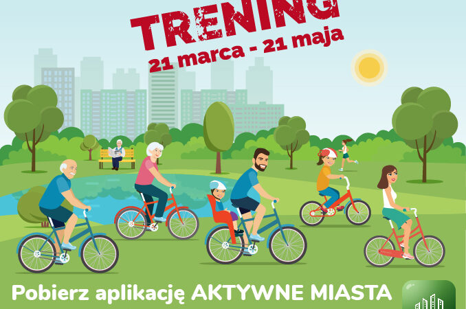 plakat promujący konkurs rowerowa stolica Polski, na zdjęciu rowerzyści