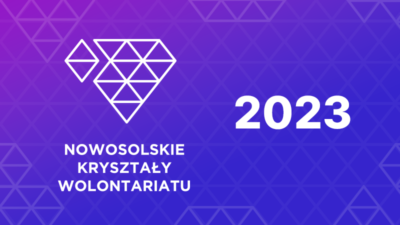 Logo i napis Nowosolskie Kryształy Wolontariatu 2023
